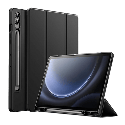 Smart Fold Case Cover for Galaxy Tab S9 Plus/ S10 Plus/ S9 FE Plus - Black - GR Phones