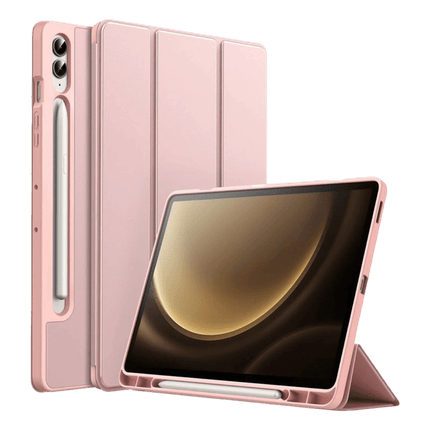 Smart Fold Case Cover for Galaxy Tab S9 Plus/ S10 Plus/ S9 FE Plus - Rose Gold - GR Phones