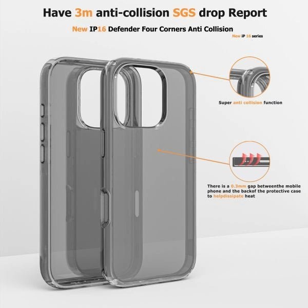 Stay Black Case Cover For iPhone 16E/ 17E - GR Phones