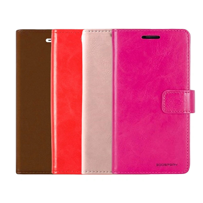 Goospery Mercury Blue Moon Diary Wallet Leather Case For iPhone 14 Pro