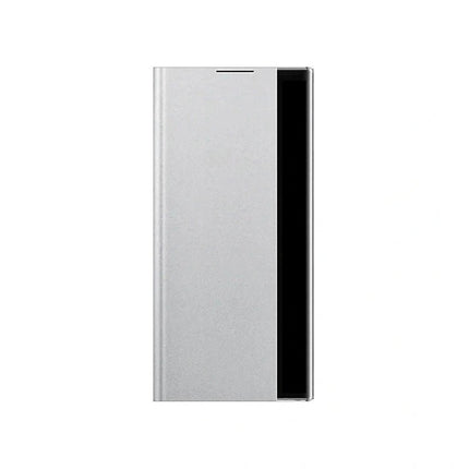 Transparent Flip Leather Case Cover with See Thru Design For Galaxy Note 10 - Grey - GR Phones