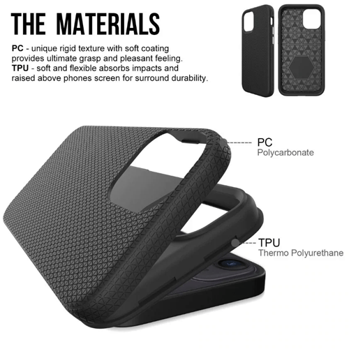 Triangle Armor Case Cover For Galaxy S23 Plus - Black - GR Phones