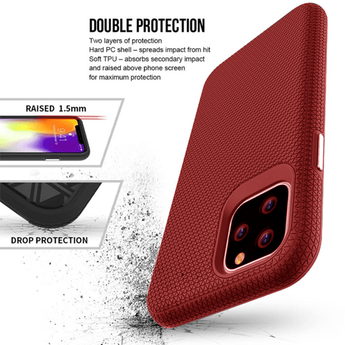 Triangle Armor Case Cover For iPhone 14 Pro - Red - GR Phones