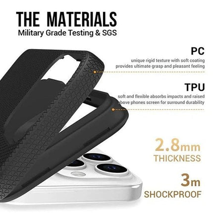 Triangle Armor Case Cover For iPhone 16 - Black - GR Phones