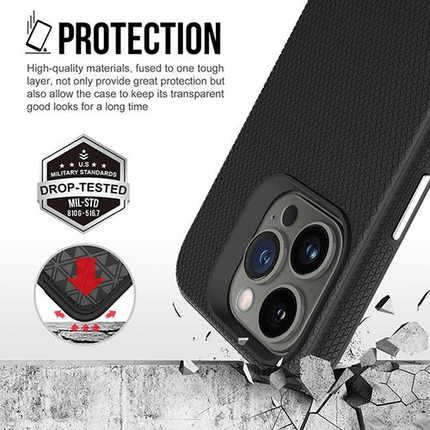 Triangle Armor Case Cover For iPhone 16 Pro - Black - GR Phones