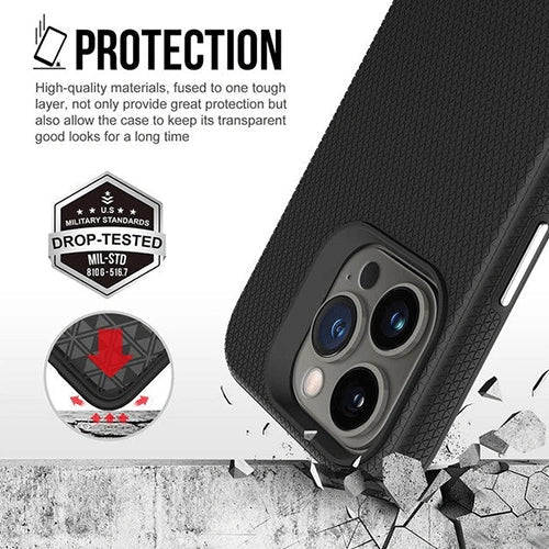Triangle Armor Case Cover For iPhone 16 Pro Max - Black - GR Phones