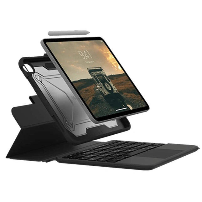 UAG Apple iPad 11th (A16) / 10th Gen Bluetooth Keyboard with Trackpad & Backlit Keys Rugged Case - Black /Ash (124020114031) - GR Phones