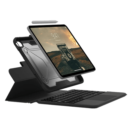 UAG Apple iPad 11th (A16) / 10th Gen Bluetooth Keyboard with Trackpad & Backlit Keys Rugged Case - Black /Ash (124020114031) - GR Phones