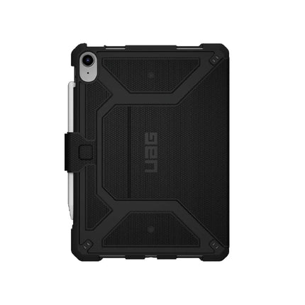 UAG Metropolis Apple iPad 11th (A16) / 10th Gen Folio Rugged Case - Black (123396114040), DROP+ Military Standard, Adjustable Stand - GR Phones