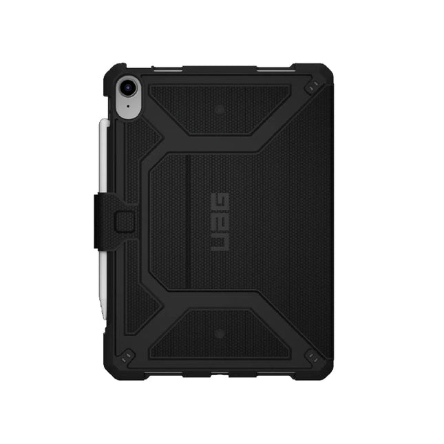 UAG Metropolis Apple iPad 11th (A16) / 10th Gen Folio Rugged Case - Black (123396114040), DROP+ Military Standard, Adjustable Stand - GR Phones