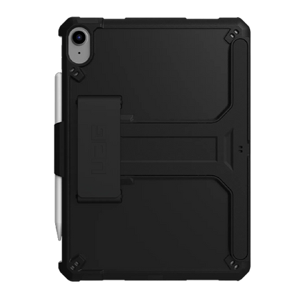 UAG Scout Apple iPad 11th (A16) / 10th Gen with KickStand & Hand strap Rugged Case - Black (12339HB14040), DROP+ Military Standard - GR Phones