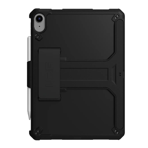 UAG Scout Apple iPad 11th (A16) / 10th Gen with KickStand & Hand strap Rugged Case - Black (12339HB14040), DROP+ Military Standard - GR Phones