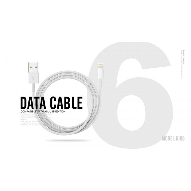 USB - A to Lightning Kingleen K106 Data Cable 2.1A Charging Cable - GR Phones