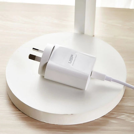 USP 20W Fast Wall Charger USB C - White - GR Phones