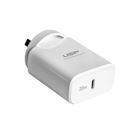 USP 20W Fast Wall Charger USB C - White - GR Phones