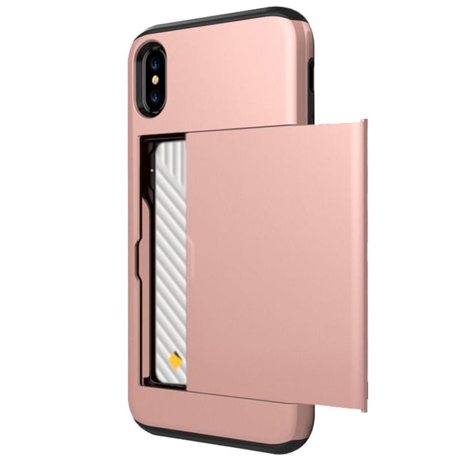 Xinghui Case Cover With Card Holder For iPhone X/ XS - Rose Gold - GR Phones